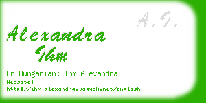 alexandra ihm business card
